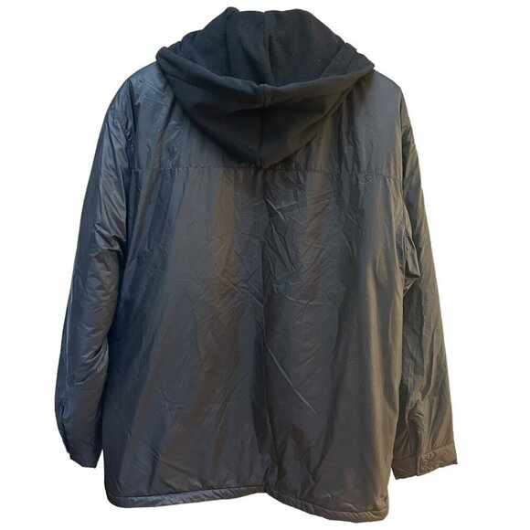 H&M Divided Hoodie Hooded Quilted Jacket Coat Black Puffy Men's Large - Picture 4 of 9